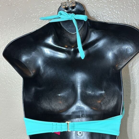 Victoria’s Secret 32C sequin color keyhole halter bombshell push up bikini top - Picture 3 of 5